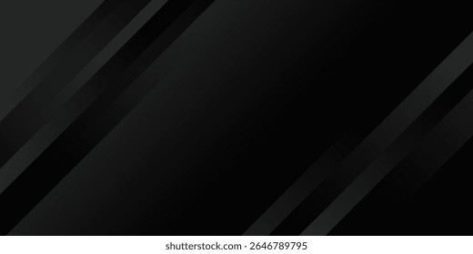 Black abstract background. Elegant dark diagonal shape elements.