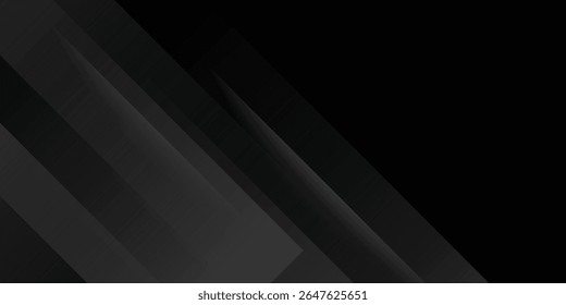 Fondo abstracto negro. Elegantes Elementos de forma diagonal oscura. Diseño gráfico degradado gris de lujo moderno. tecnología moderna