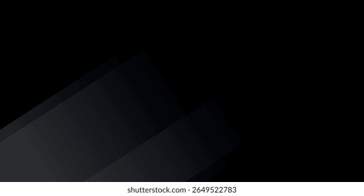 Black abstract background. Elegant dark diagonal shape elements. vector illustration