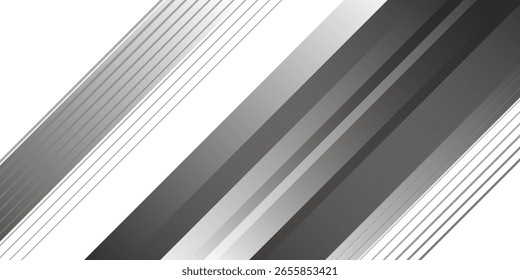 Fondo abstracto negro. Elegantes Elementos de forma diagonal oscura. Moderno Diseño gráfico degradado gris de lujo.