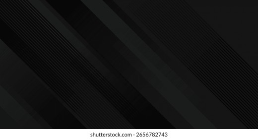 Black abstract background. Elegant dark diagonal shape elements.
