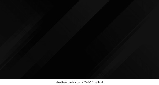 Black abstract background. Elegant dark diagonal shape elements.