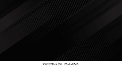 Fondo abstracto negro. Elegantes Elementos de forma diagonal oscura. Vector moderno