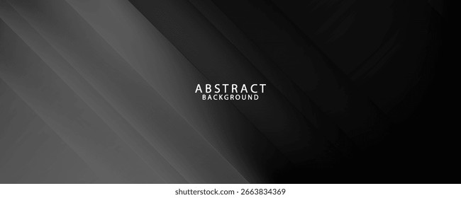 Fondo abstracto negro. Elegantes Elementos de forma diagonal oscura. 