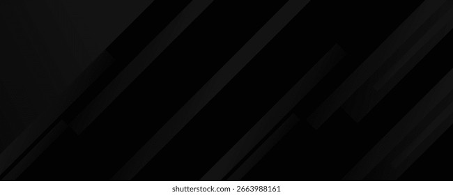 Fundo abstrato preto. Elementos de forma diagonal escura elegante.