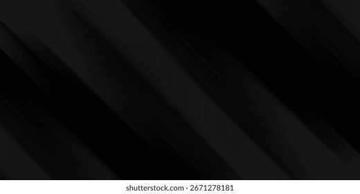 Black abstract background. Elegant dark diagonal shape elements. Modern luxury grey gradient graphic design.