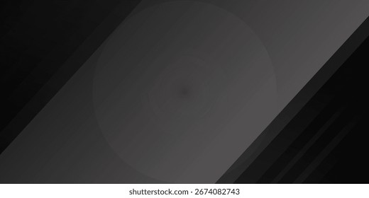 Black abstract background. Elegant dark diagonal shape elements. Modern luxury grey gradient graphic design.