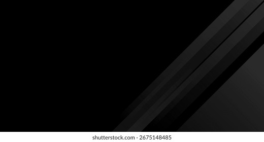 Fundo abstrato preto. Elementos de forma diagonal escura elegante. Moderno luxo cinza gradiente gráfico design artes modernas