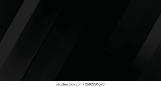 Fondo abstracto negro. Elegantes Elementos de forma diagonal oscura. Moderno Diseño gráfico degradado gris de lujo.