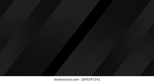 Fundo abstrato preto. Elementos de forma diagonal escura elegante. Design gráfico moderno de gradiente cinza de luxo.