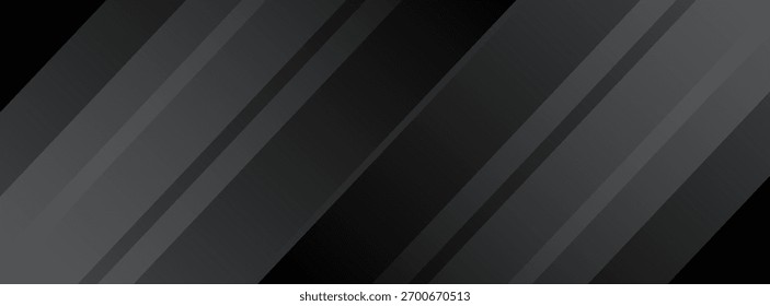 Fundo abstrato preto. Elementos de forma diagonal escura elegante. Design gráfico moderno de gradiente cinza de luxo.