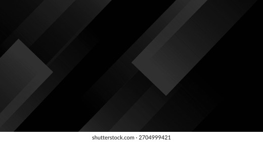 Fondo abstracto negro. Elegantes Elementos de forma diagonal oscura. Moderno Diseño gráfico degradado gris de lujo.