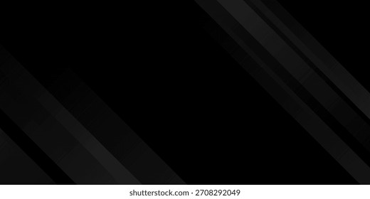 Fondo abstracto negro. Elegantes Elementos de forma diagonal oscura. Moderno Diseño gráfico degradado gris de lujo.