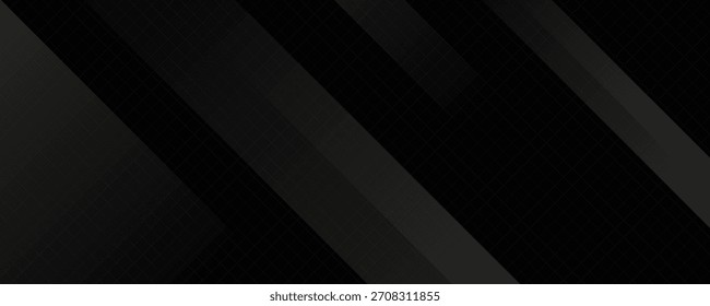 Fondo abstracto negro. Elegantes Elementos de forma diagonal oscura.
