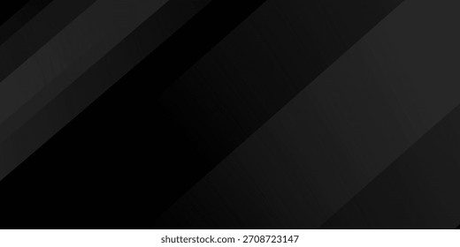 Fondo abstracto negro. Elegantes Elementos de forma diagonal oscura. Moderno Diseño gráfico degradado gris de lujo. 