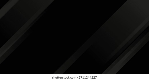 Schwarzer abstrakter Hintergrund. Elegante dunkle diagonale Formelemente.