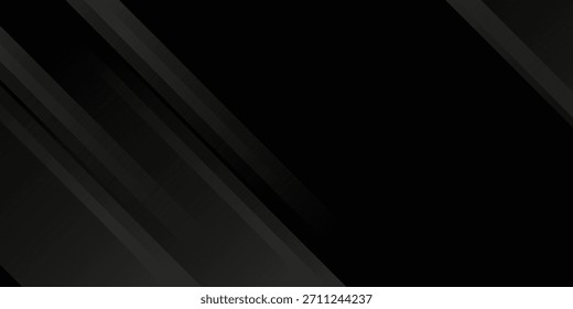 Schwarzer abstrakter Hintergrund. Elegante dunkle diagonale Formelemente.