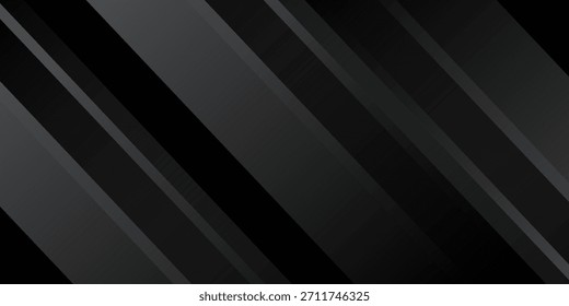 Fondo abstracto negro. Elegantes Elementos de forma diagonal oscura.