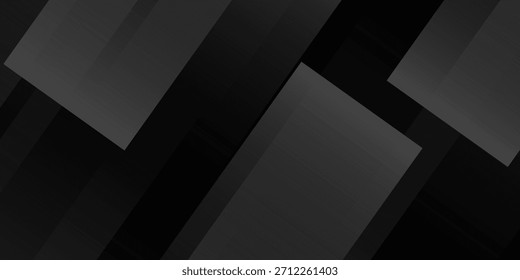 Black abstract background. Elegant dark diagonal shape elements. Modern style luxury grey gradient graphic design concept art
