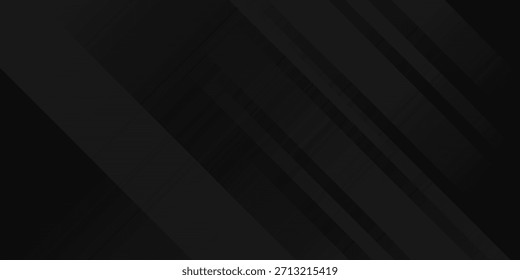 Black abstract background. Elegant dark diagonal shape elements. Modern luxury grey gradient graphic design. Eps 10