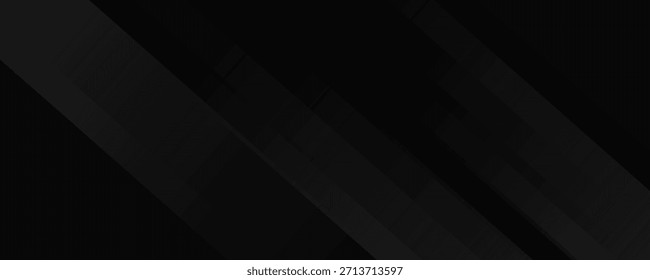 Fondo abstracto negro. Elegantes Elementos de forma diagonal oscura. Moderno Diseño gráfico degradado gris de lujo.

