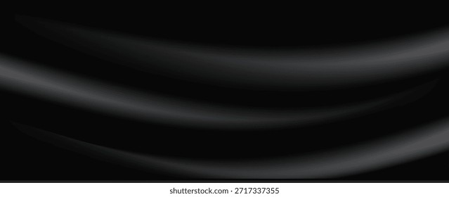 Fundo abstrato preto. Elementos de forma diagonal escura elegante. Design gráfico de gradiente cinza de luxo moderno. vetor