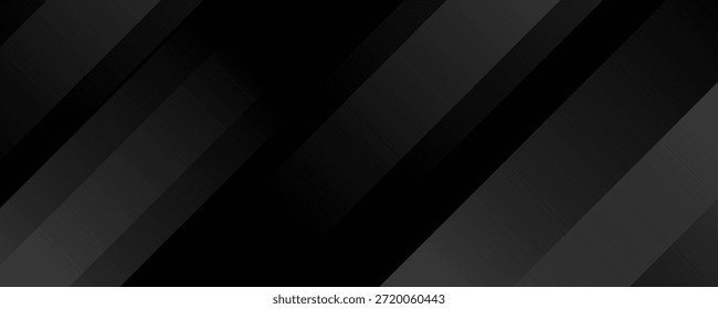 Black abstract background. Elegant dark diagonal shape elements. Modern luxury grey gradient graphic design.