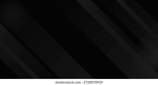 Fundo abstrato preto. Elementos de forma diagonal escura elegante. Design gráfico moderno de gradiente cinza de luxo.
