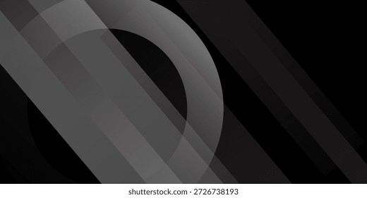 Black abstract background. Elegant dark diagonal shape elements. Modern luxury grey gradient graphic design.