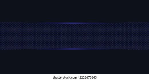 hexágono azul del fondo abstracto negro