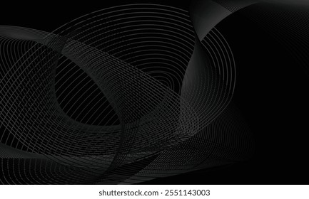 O fundo abstrato preto apresenta uma composição dinâmica e intrigante de formas escuras e fluidas, misturando-se perfeitamente na tela preta profunda.
