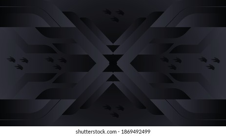 Fondo abstracto negro con formas geométricas