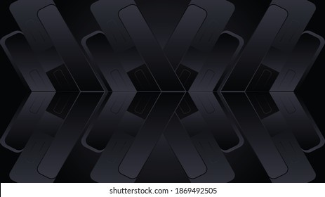 Black abstract background with geometric shapes