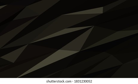 Black abstract background. Geometric vector illustration. Colorful 3D wallpaper.