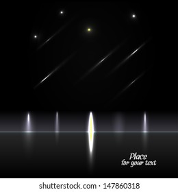 Black abstract background with glow