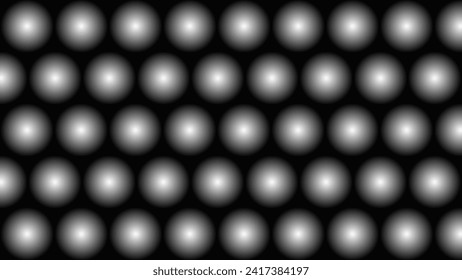 Fondo abstracto negro con bolas brillantes