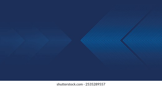 Black abstract background with glowing geometric lines. Modern shiny blue lines pattern. Elegant graphic design. Futuristic technology concept. Suit for poster, banner, brochure, cover, website, flye