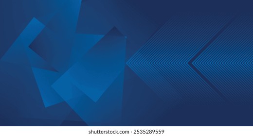 Black abstract background with glowing geometric lines. Modern shiny blue lines pattern. Elegant graphic design. Futuristic technology concept. Suit for poster, banner, brochure, cover, website, flye