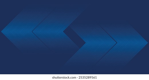 Black abstract background with glowing geometric lines. Modern shiny blue lines pattern. Elegant graphic design. Futuristic technology concept. Suit for poster, banner, brochure, cover, website, flye