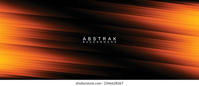 Black abstract background with glowing lines. Modern dark abstract banner design. Vector illustration
