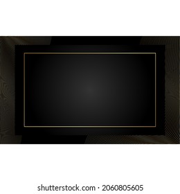 black abstract background gold shape square. blend effect line.