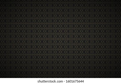 Black abstract background with golden triangles, modern vector widescreen background, simple texture illustration