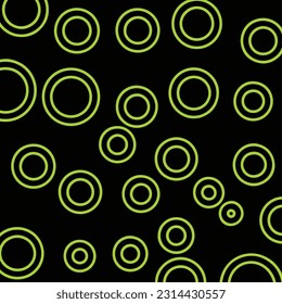 black abstract background with green lines texture in the form of many circles