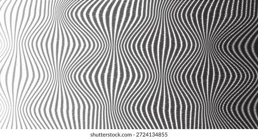 Plano de fundo preto abstrato com meio-tom linear gradiente vetor textura onda pontos estilo pop arte. Estrutura de Pontos com Textura Sutil como Elemento de Design. Meio-Tom Contraste Gráfico Minimalista Art Wallpaper.