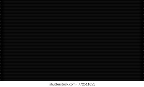 Black abstract background with horizontal stripes texture. Vector 3d pattern with grey gradient columns.