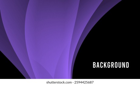Black abstract background with light purple pattern, flower shape, modern geometric texture	