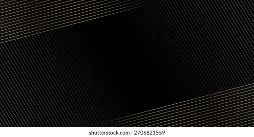 Fundo abstrato preto com linhas de ouro luxuosas e elegantes. Conceito de fundo premium para capas, banners, brochuras, apresentações e certificados. VOL. 4