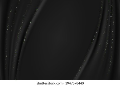 Black abstract background with luxury gradient geometric elements