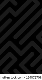 Fondo abstracto negro en estilo laberíntico. Ilustración vectorial.
