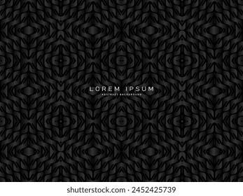 Fondo abstracto negro. Concepto de forma moderna. Metal 3d. Textura de acero.